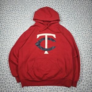 Eastbay MLB Sports Minnesota Twins Baseball Red Pullover Hoodie Mens Large